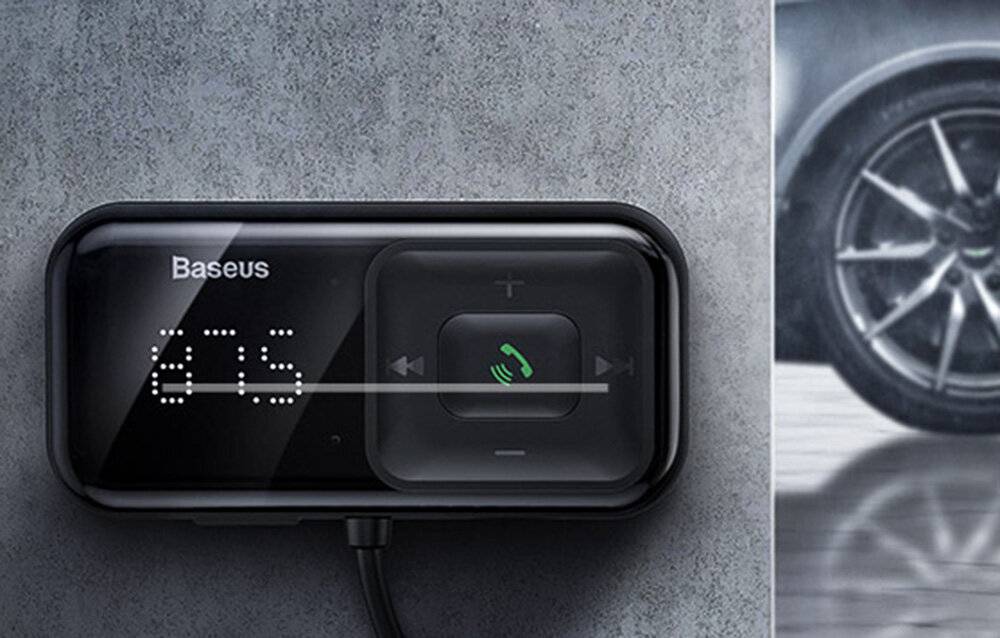 Auto Bluetooth MP3 Player + Ladegerät Baseus T Shaped S-16 Schwarz OS