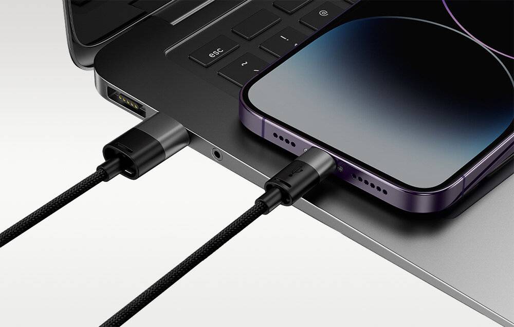 3in1 Baseus USB-A auf Typ-C / Micro USB / Lightning Ladekabel (0.6m) - schwarz