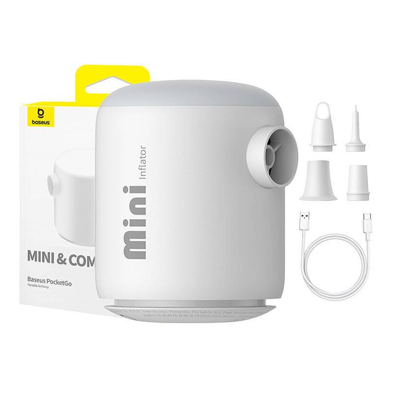 Tragbare Luftpumpe Baseus PocketGo (Weiß)