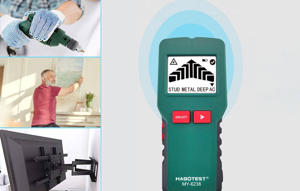 Habotest MY6238 4in1 Detektor für Metall, Holz, AC-Leitungen und Hohlräume