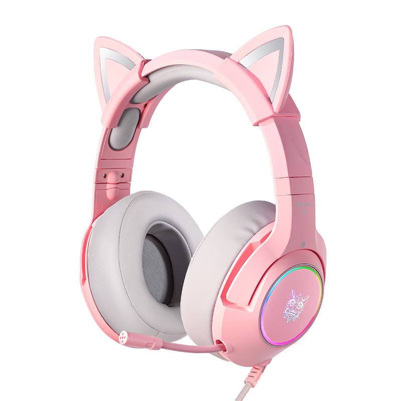 ONIKUMA K9 Rosa RGB Gaming-Kopfhörer