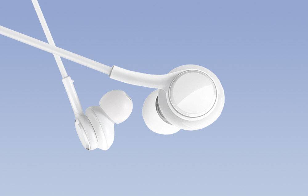 Kabelgebundene Ohrhörer JR-EW02, halb im Ohr (Weiß)