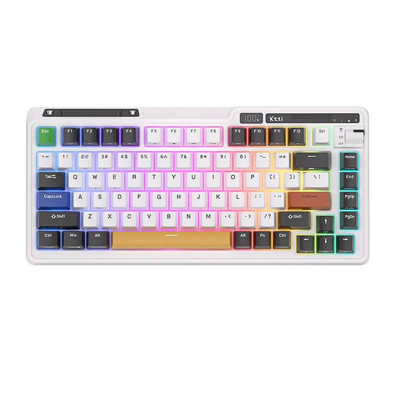 Kabellose mechanische Tastatur Royal Kludge KZZI K75 pro RGB, Eternity Switch (schwarz und weiß)