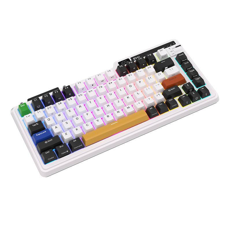Kabellose mechanische Tastatur Royal Kludge KZZI K75 pro RGB, Eternity Switch (schwarz und weiß)