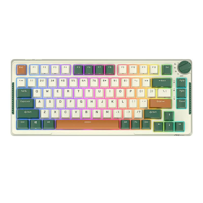 Kabellose mechanische Tastatur Royal Kludge RKH81 RGB, Sky cyan Schalter (grün)