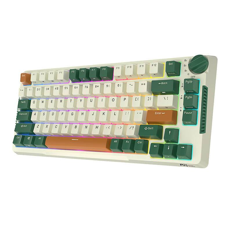 Kabellose mechanische Tastatur Royal Kludge RKH81 RGB, Sky cyan Schalter (grün)