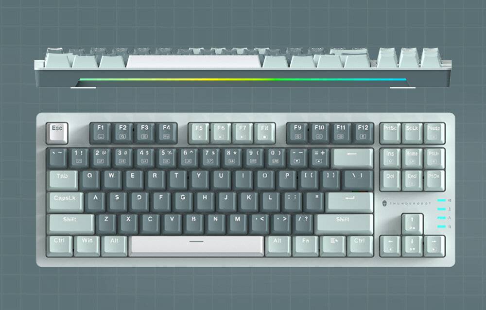 Thunderobot K87 Wired Mechanical Keyboard Roter Schalter (grün)