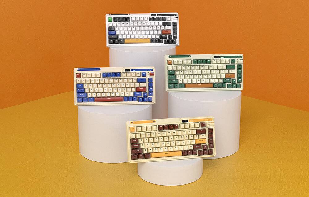 Kabellose mechanische Tastatur Royal Kludge KZZI K75 pro RGB, Eternity Switch (schwarz und weiß)