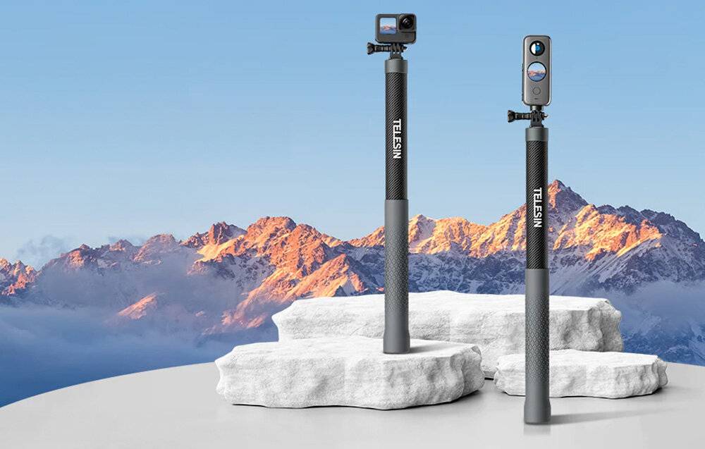 Selfie Stick / Stativ 3m Carbon Fiber Telesin GP-MNP-300-3