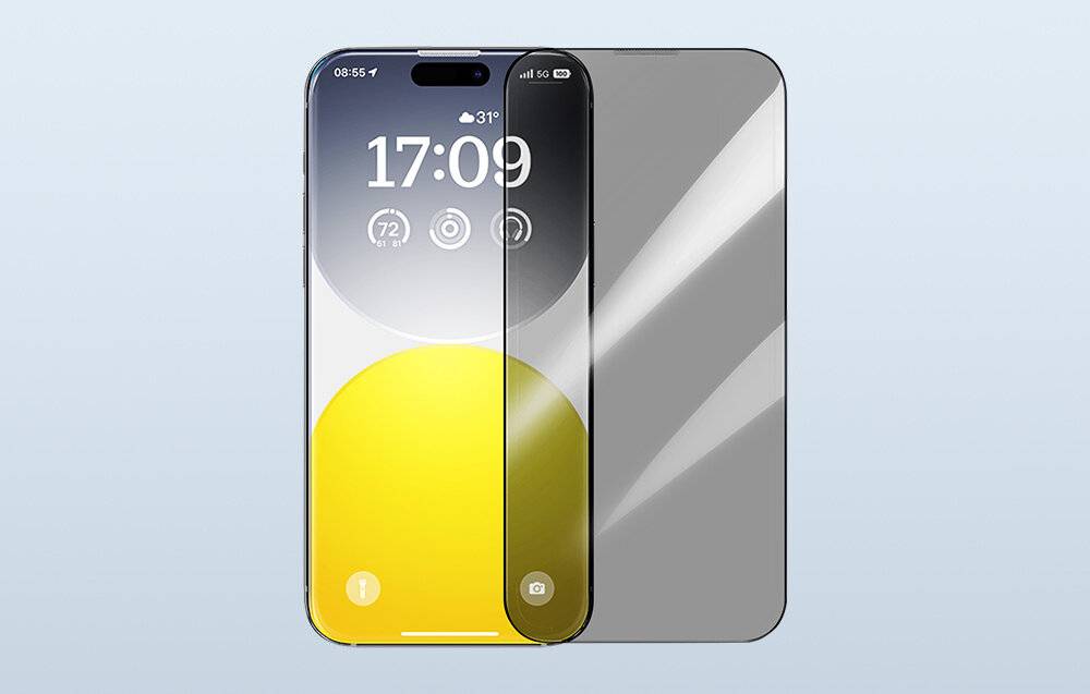 Schutz der Privatsphäre gehärtetes Glas Baseus Diamond iPhone 15