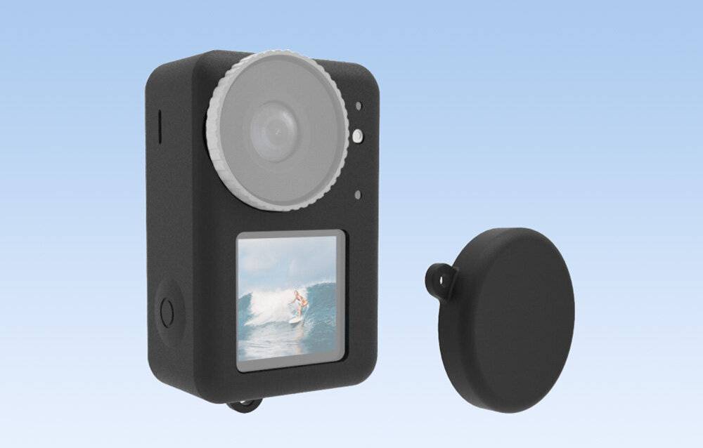 Silikonhülle Puluz für DJI Osmo Action 4/3 mit Objektivschutz (schwarz)