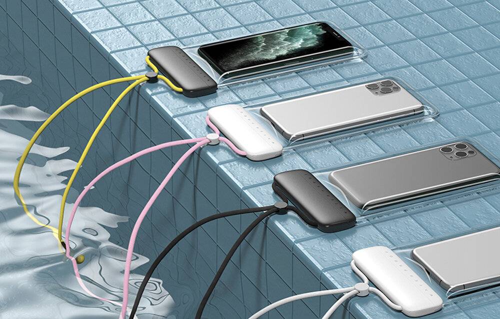 Wasserdichte Handytasche Baseus AquaGlide (weiß)