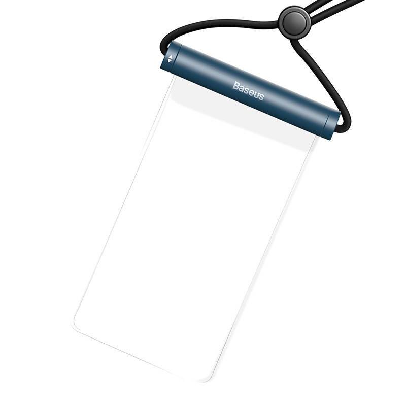 Wasserdichte Handytasche Baseus AquaGlide mit zylindrischem Schiebeverschluss (blau)
