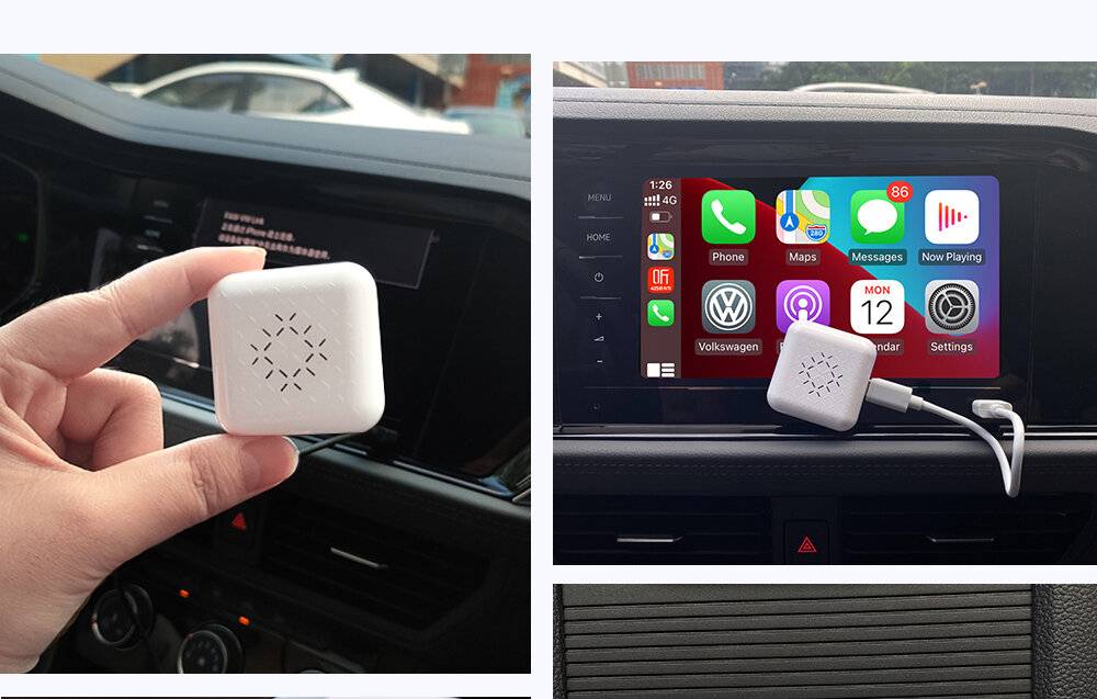 Carlinkit U2W MINI Funkadapter Apple Carplay (weiß)