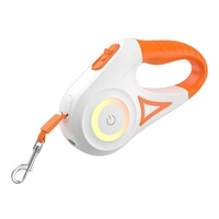 Rojeco Automatische Hundeleine LED 5 m (weiß und orange) Rojeco Automatische Hundeleine LED 5 m (weiß und orange)