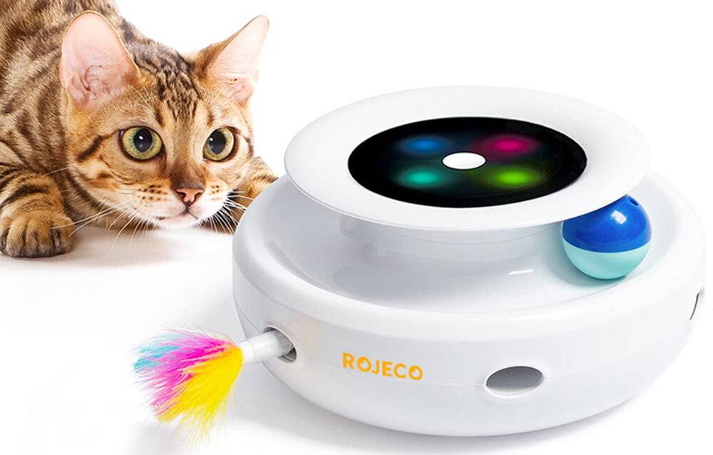 Rojeco 2 In 1 Interaktives Katzenspielzeug