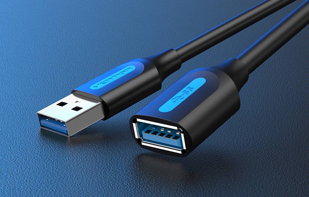 Verlängerungskabel USB 3.0 Stecker auf Buchse Vention CBHBH 2m Schwarz