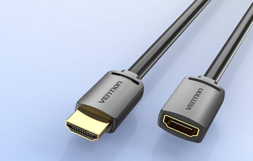 HDMI 2.0 Stecker auf HDMI 2.0 Buchse Verlängerungskabel Vention AHCBH 2m, 4K 60Hz, (Schwarz)