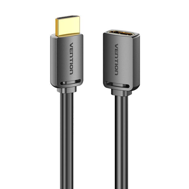 HDMI 2.0 Stecker auf HDMI 2.0 Buchse Verlängerungskabel Vention AHCBH 2m, 4K 60Hz, (Schwarz)