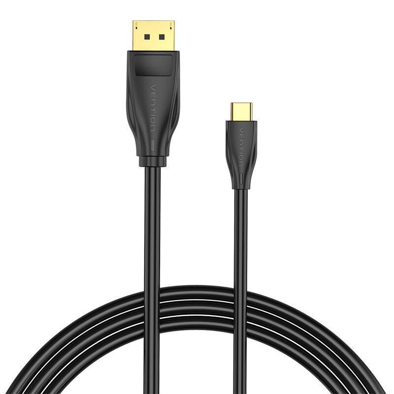 USB-C zu DisplayPort 1.4 Kabel Vention CGYBG, 1,5m, 8K 60Hz/4K 120Hz (schwarz)