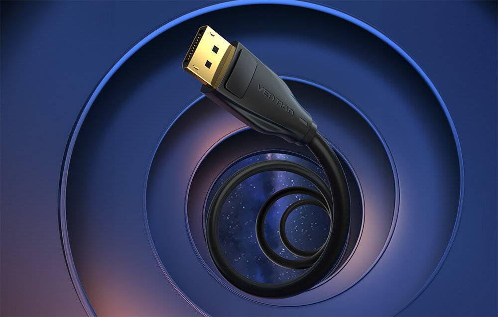 DisplayPorDisplayPort 1.4 Kabel Vention HCCBI 3m, 8K 60Hz/ 4K 120Hz schwarzt 3m schwarz