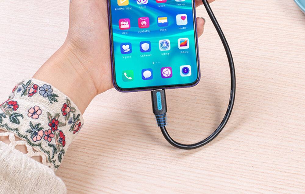 USB 2.0 A zu USB-C Kabel Vention CORBI 5A 3m Schwarz PVC