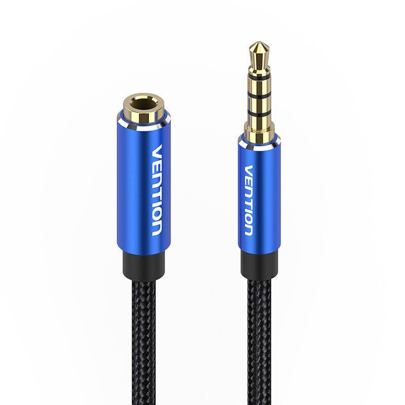 Kabel Audio TRRS 3.5mm Stecker auf 3.5mm Buchse Vention BHCLJ 5m Blau