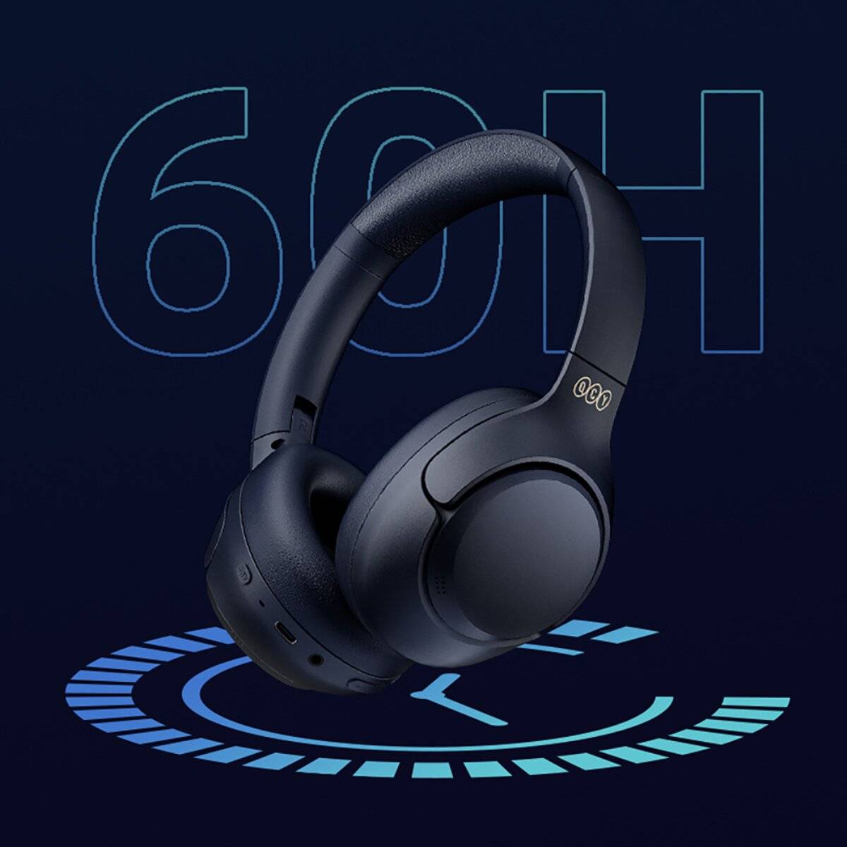 QCY H3 Over-Ear-Kopfhörer mit ANC, Bluetooth 5.4 und Hi-Res-Audio  Blau