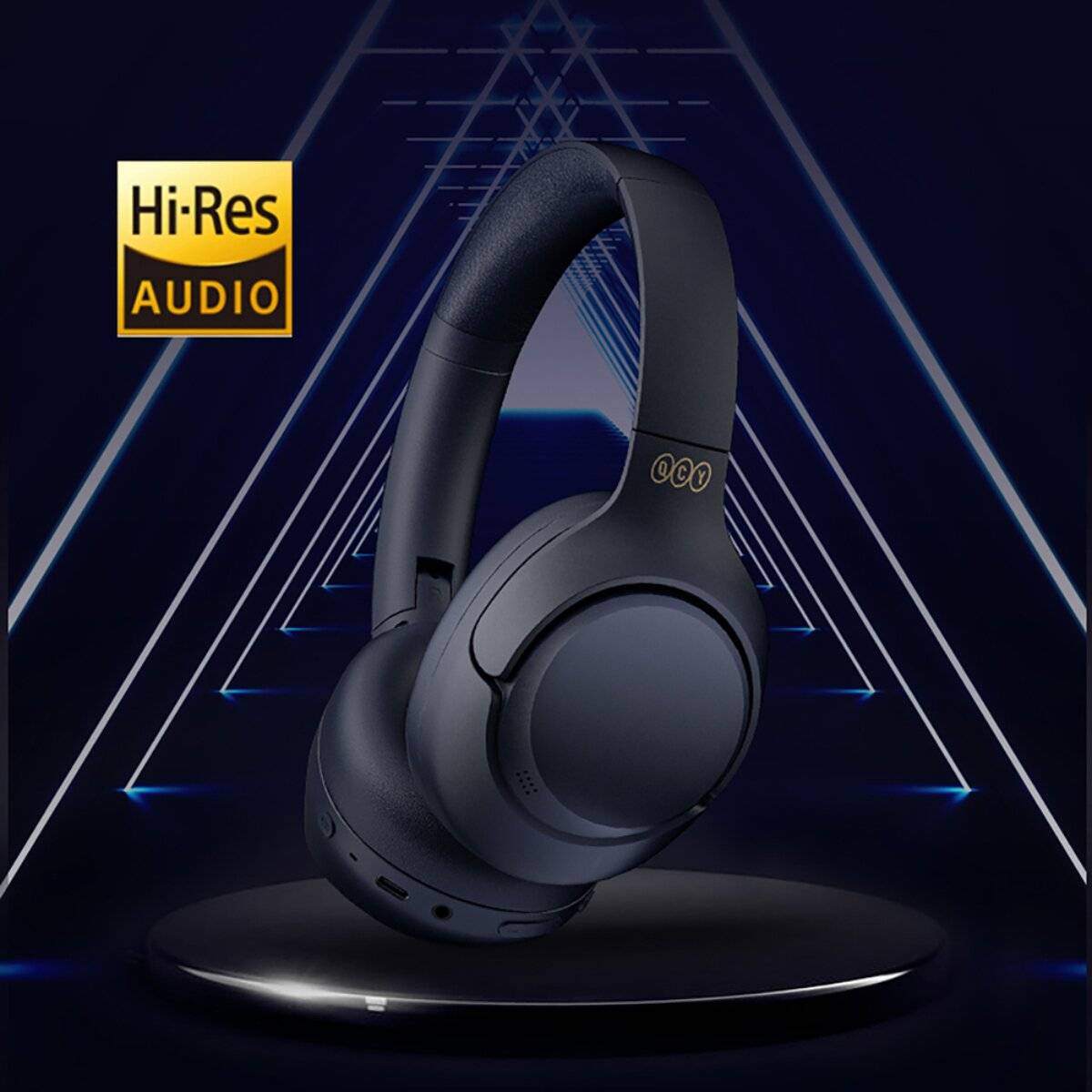QCY H3 Over-Ear-Kopfhörer mit ANC, Bluetooth 5.4 und Hi-Res-Audio  Blau
