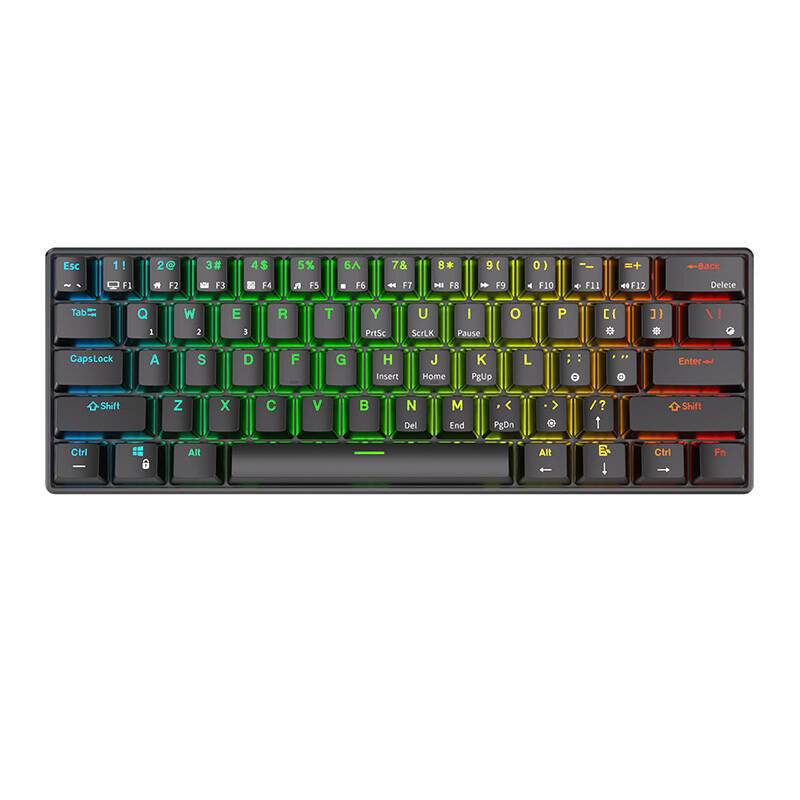 Mechanische Tastatur Royal Kludge RK61 RGB, roter Schalter (schwarz)