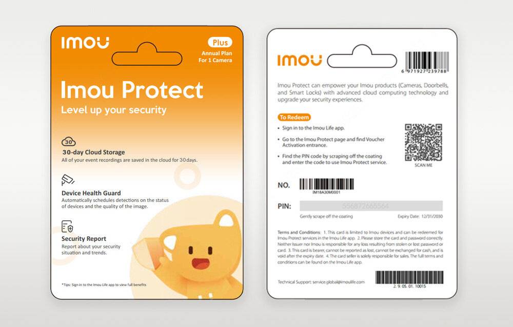 IMOU Protect Plus Geschenkkarte (Jahresplan)