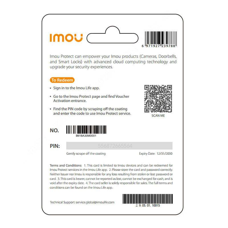IMOU Protect Plus Geschenkkarte (Jahresplan)
