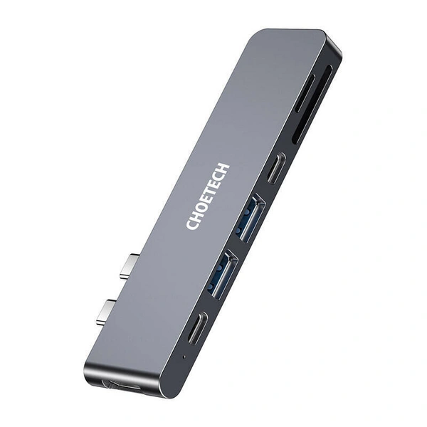 Dockingstation Choetech HUB-M14 für Macbook Pro, 7-in-2 USB-C, Thunderbolt 3 (silber) Dockingstation Choetech HUB-M14 für Macbook Pro, 7-in-2 USB-C, Thunderbolt 3 (silber)