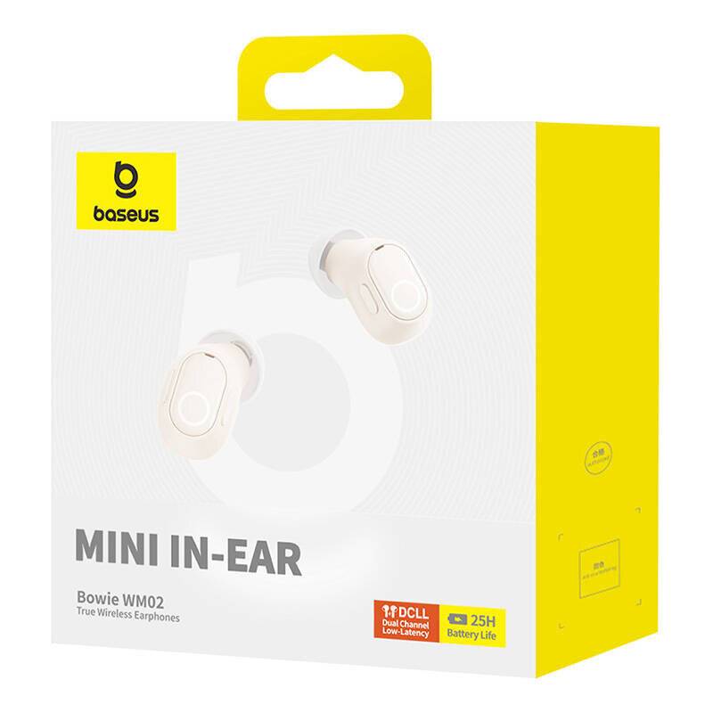 Kabellose Kopfhörer Baseus Bowie WM02 TWS, Bluetooth 5.0 (weiß) OS