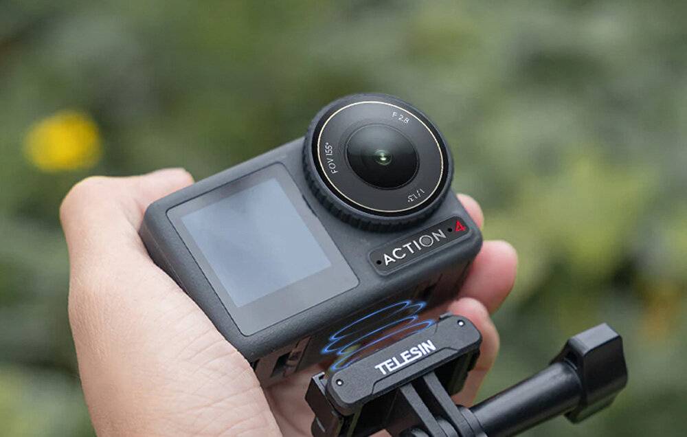 Magnetischer Zwei-Klauen-Adapter für DJI Action 4/3 Kamera
