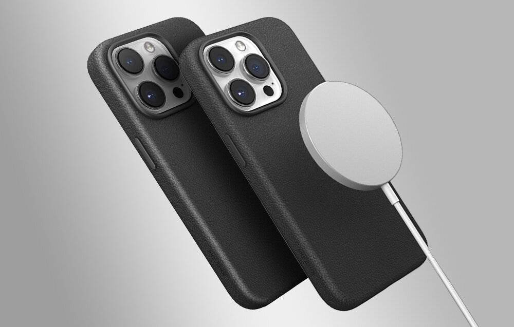 Magnetische Handy-Schutzhülle Joyroom JR-BP006 für iPhone 15 Pro Max (schwarz)