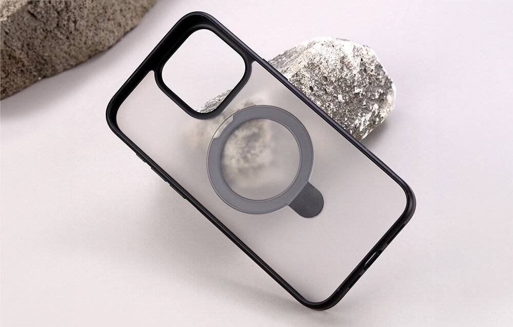 Magnetische Handy-Schutzhülle Joyroom JR-BP004 für iPhone 15 Pro Max (schwarz)