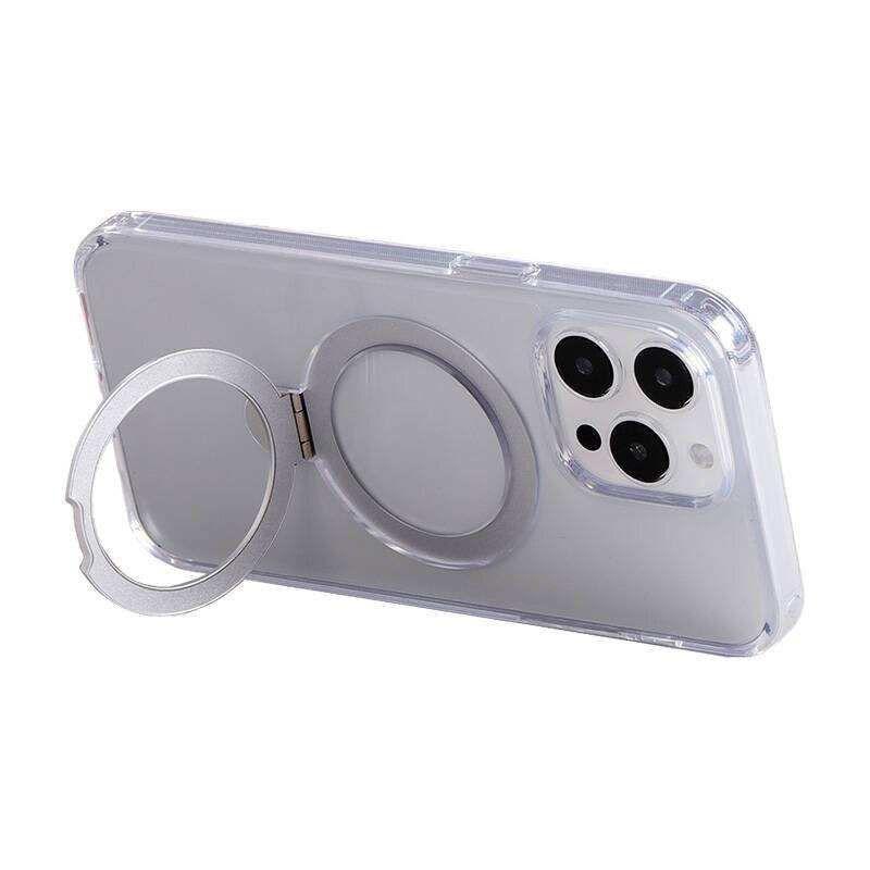 Magnetische Handy-Schutzhülle mit Halterung Joyroom JR-BP004 für iPhone 15 Pro (transparent)