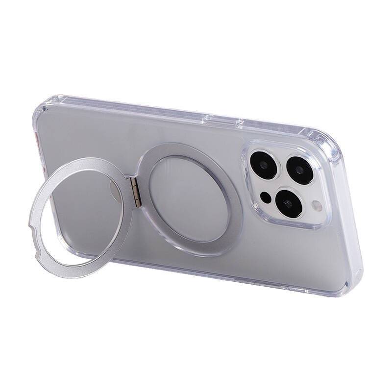 Magnetische Handy-Schutzhülle mit Halterung Joyroom JR-BP004 für iPhone 15 (transparent)