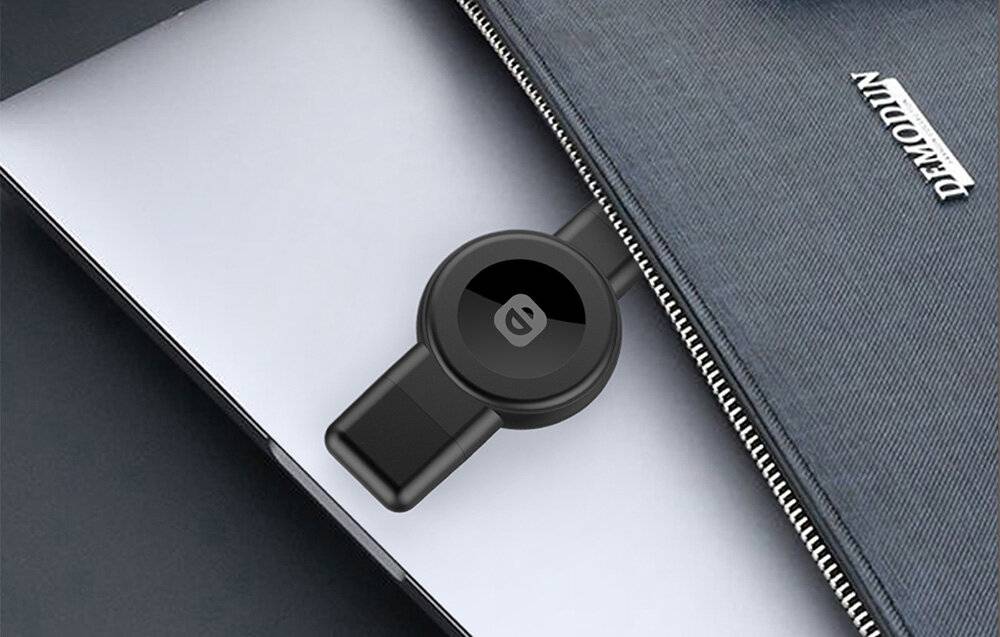 Kabelloses Inline-Ladegerät Choetech T606-F für Smartwatch (schwarz)