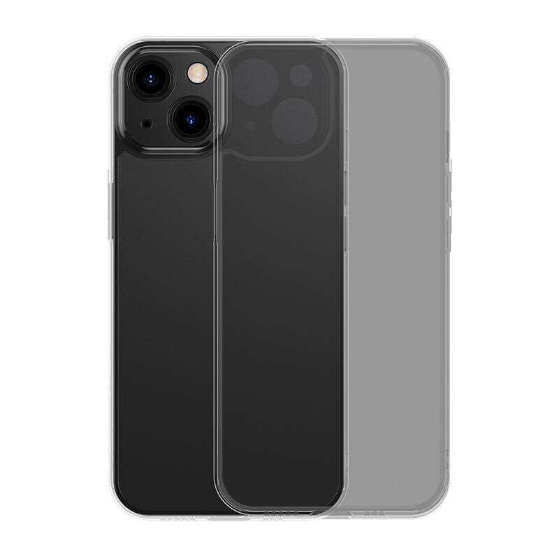 Baseus Frosted Glass Case für iPhone 13 Pro (schwarz) + gehärtetes Glas