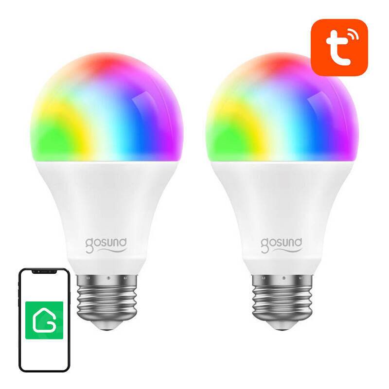 Intelligente Glühbirne WiFi RGB LED Gosund WB4-2 E27 (2er-Pack) Tuya