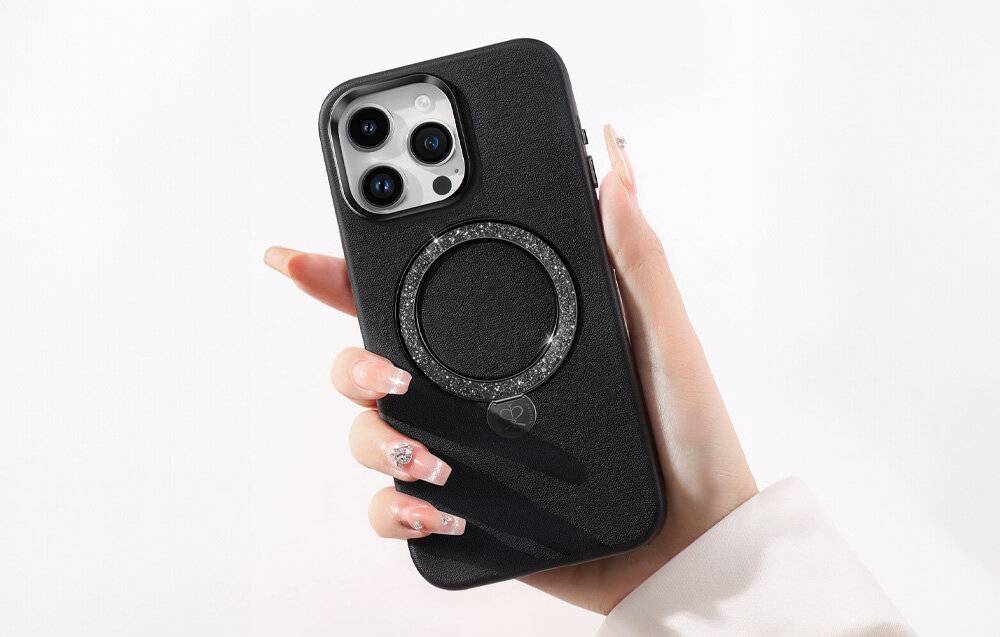 Joyroom PN-15L4 Tasche Dancing Circle für iPhone 15 Pro Max (schwarz)