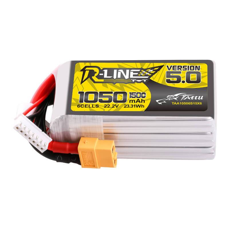 Tattu R-Line 5.0 1050mAh 22.2V 6S 150C XT60 Stecker Akku