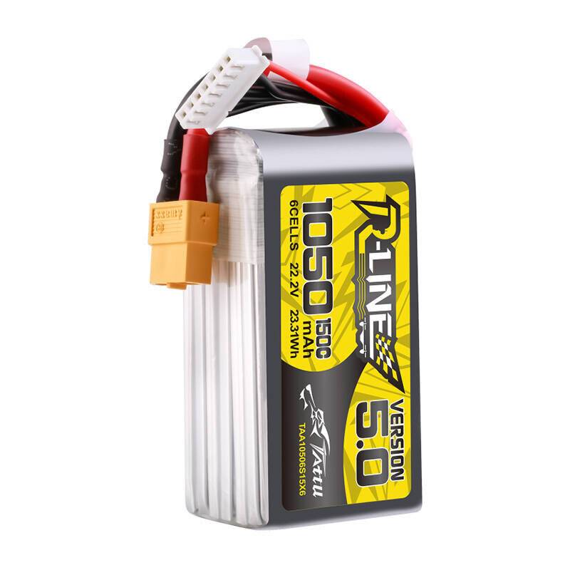 Tattu R-Line 5.0 1050mAh 22.2V 6S 150C XT60 Stecker Akku