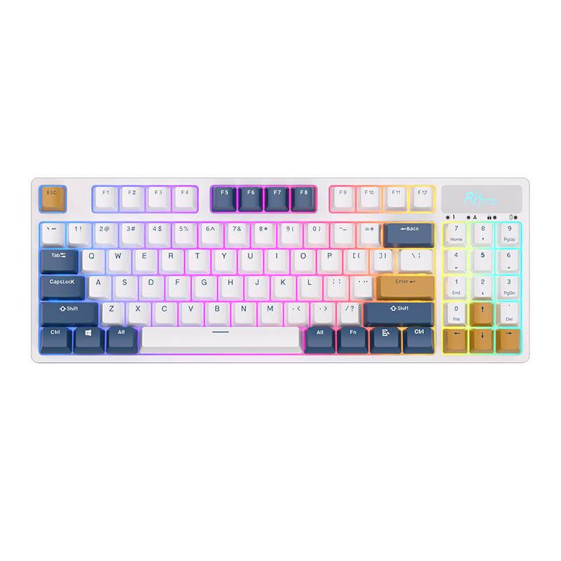 Kabellose mechanische Tastatur Royal Kludge RK89 RGB, Lemon-Schalter (weiß)