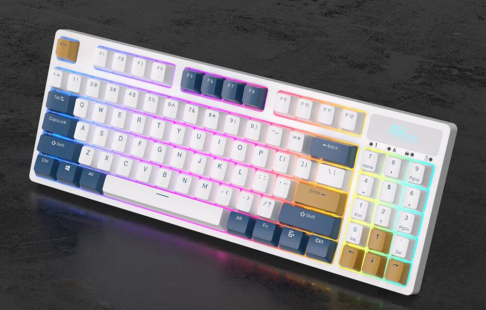Kabellose mechanische Tastatur Royal Kludge RK89 RGB, Lemon-Schalter (weiß)