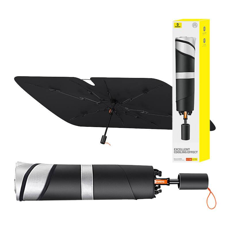 Windschutzscheibe Sonnenschirm Regenschirm Baseus CoolRide (schwarz)