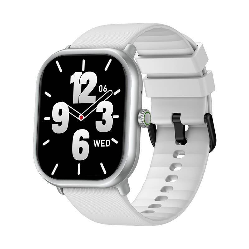 Smartwatch mit 1.97" AMOLED-Display, Bluetooth-Telefonie und Fitness-Tracking, Weiß