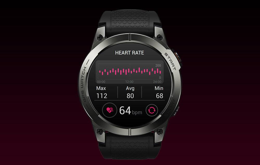 Zeblaze Stratos 3 Pro Smartwatch, 1.43 Zoll AMOLED, GPS, IP68, Bluetooth-Telefonie, Schwar